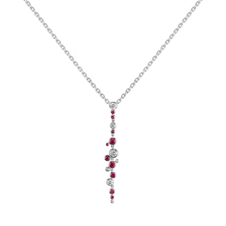 Přívěsok s diamantmi a rubínmi 244800474B.RBN.A