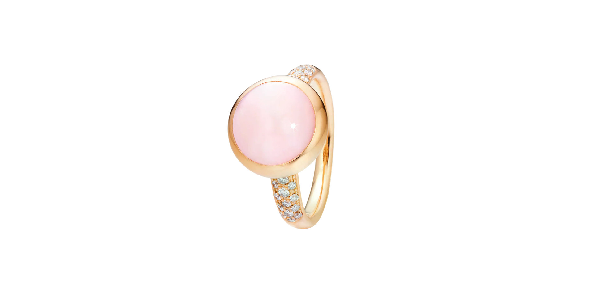 Prsteň s diamantmi a opálom Velluto