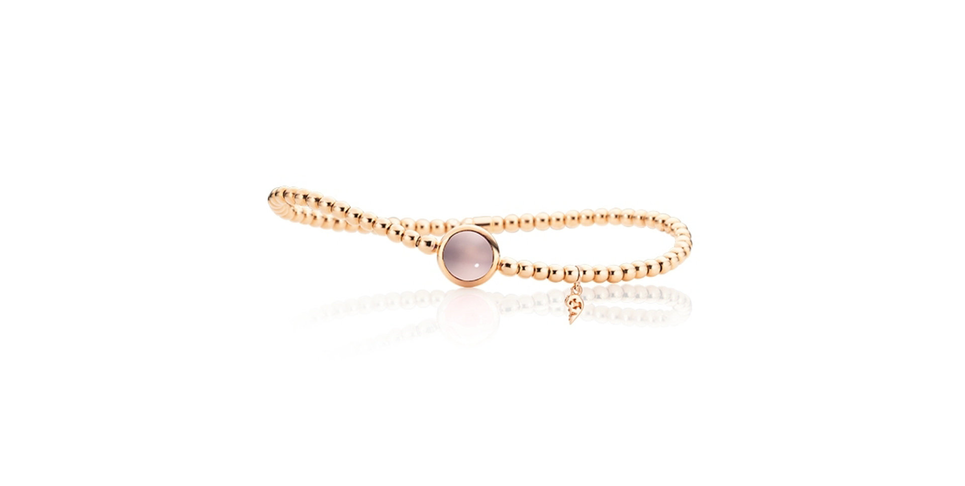 Náramok s ružovým quartzom Velluto