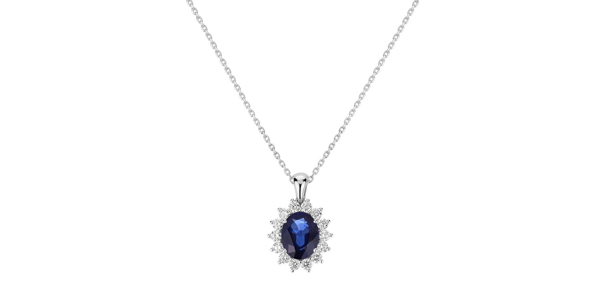 Přívěsok so zafírom a diamantmi Princess Sparkle