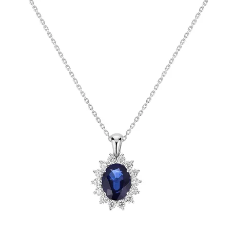 Přívěsok so zafírom a diamantmi Princess Sparkle
