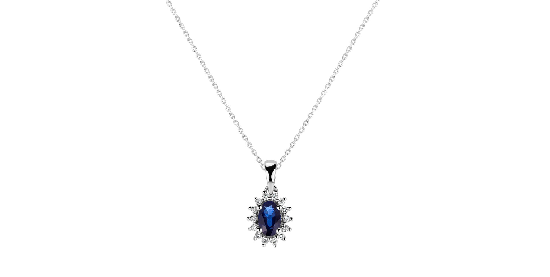 Přívěsok so zafírom a diamantmi Princess Sparkle
