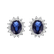 Náušnice so zafírom a diamantmi Princess5