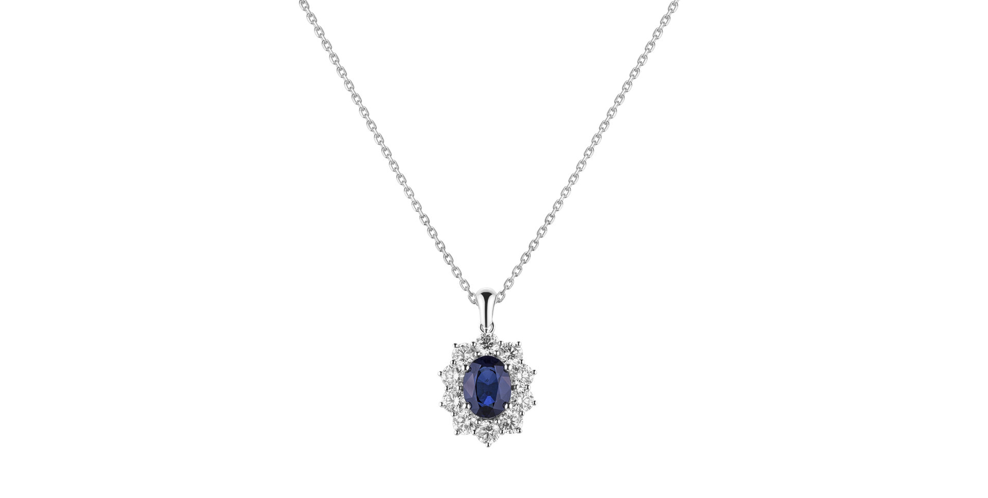 Přívěsok so zafírom a diamantmi Goddess Elegance