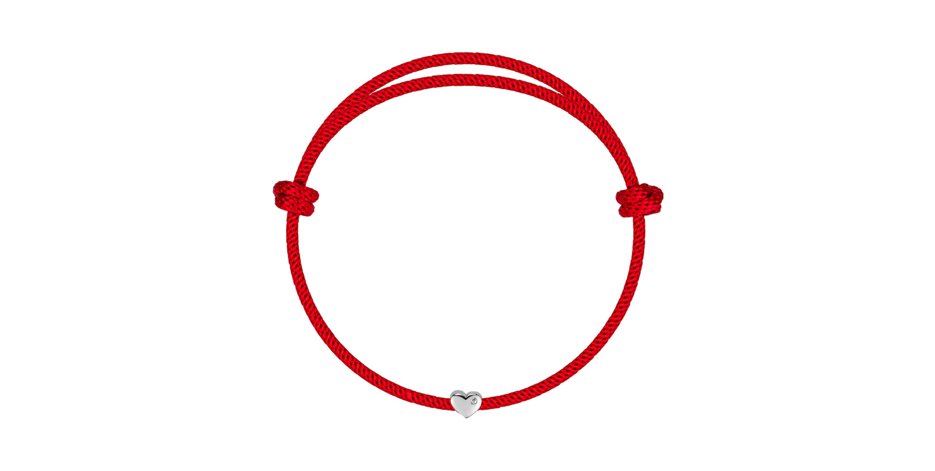 Diamantový náramok so šnúrkou Red Heart
