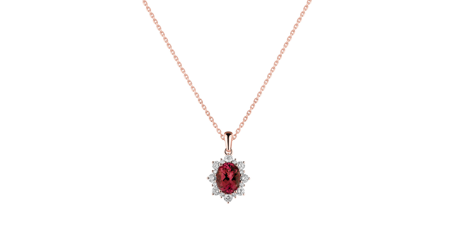 Přívěsok s rubínom a diamantmi Royal Aurora