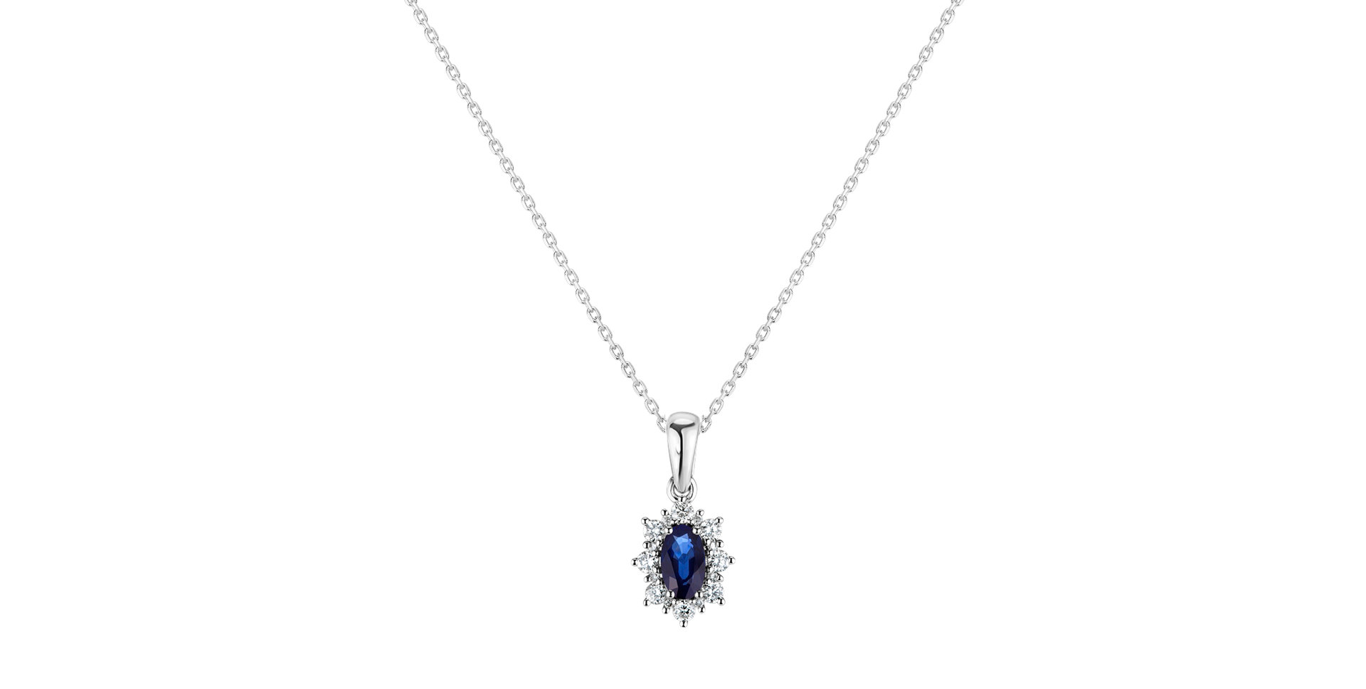 Přívěsok so zafírom a diamantmi Royal Aurora