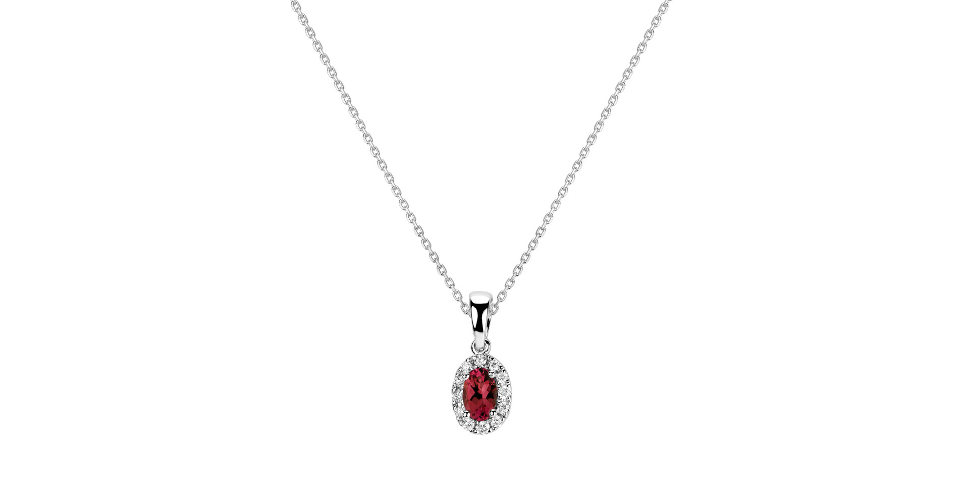 Přívěsok s rubínom a diamantmi Princess Essence