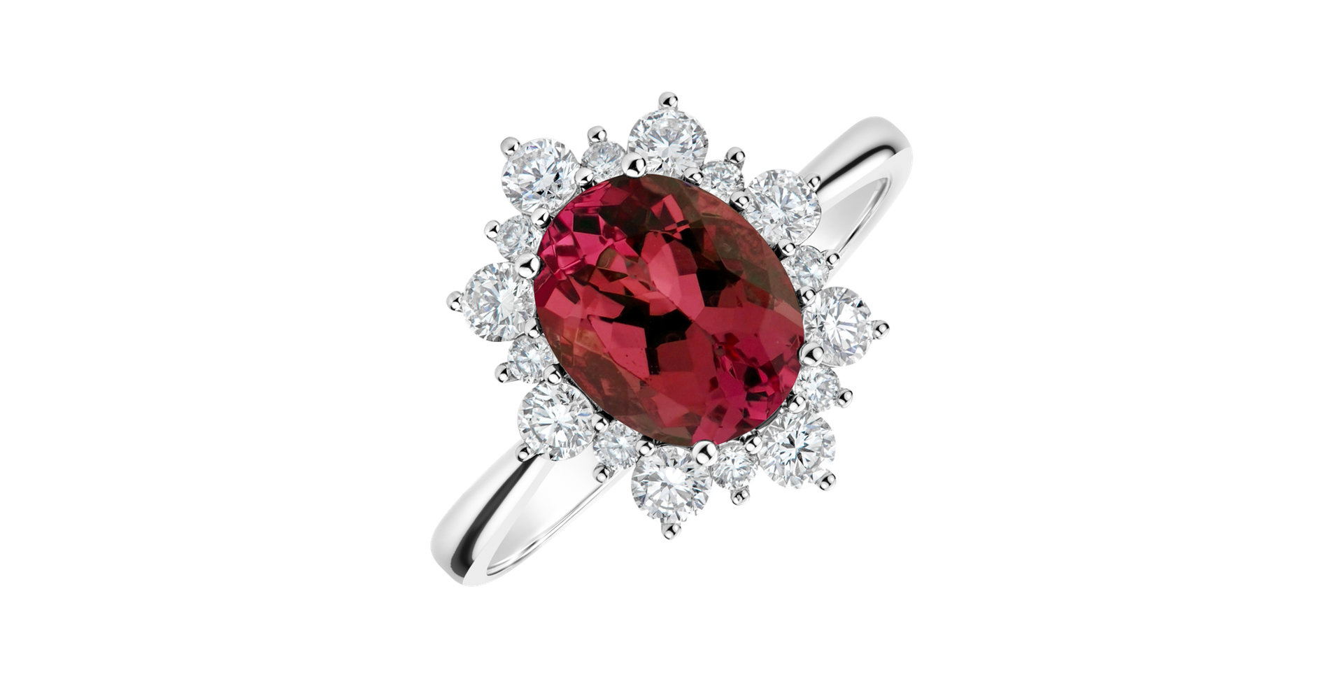 Prsteň s rubínom a diamantmi Princess
