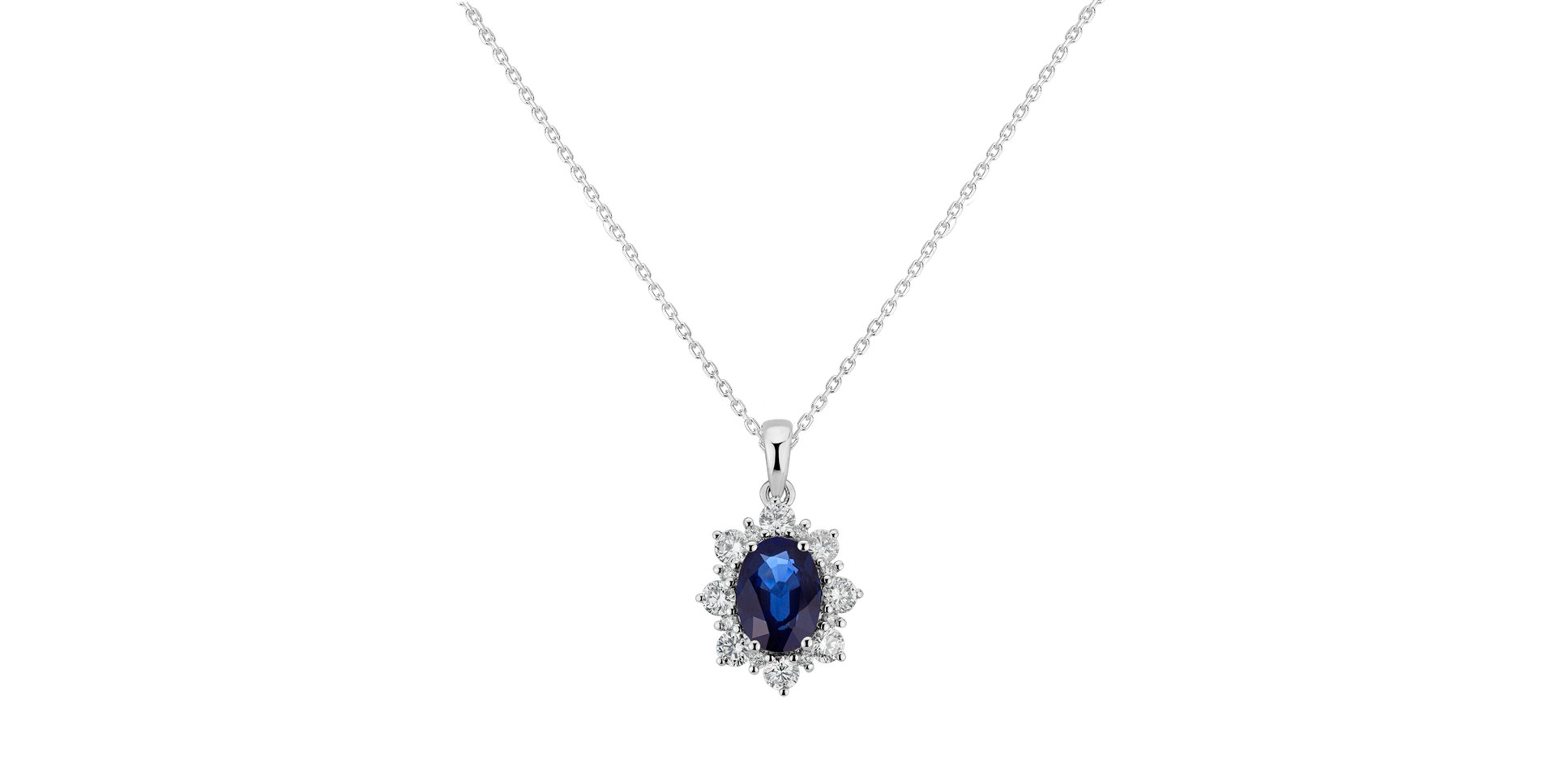 Přívěsok so zafírom a diamantmi Royal Aurora