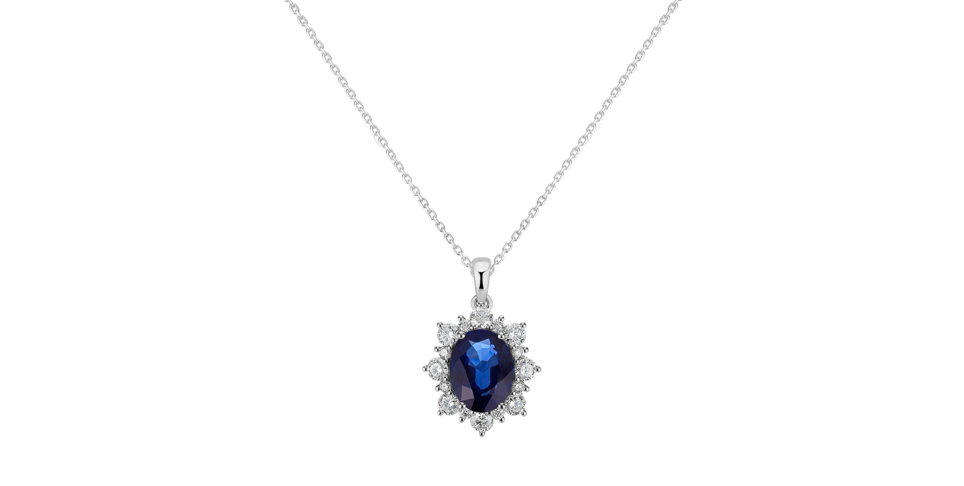 Přívěsok so zafírom a diamantmi Royal Aurora