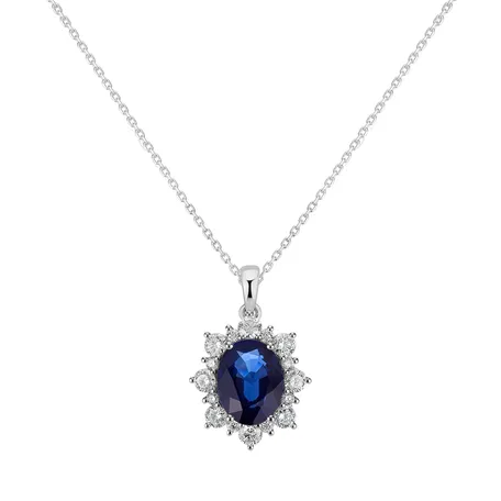 Přívěsok so zafírom a diamantmi Royal Aurora