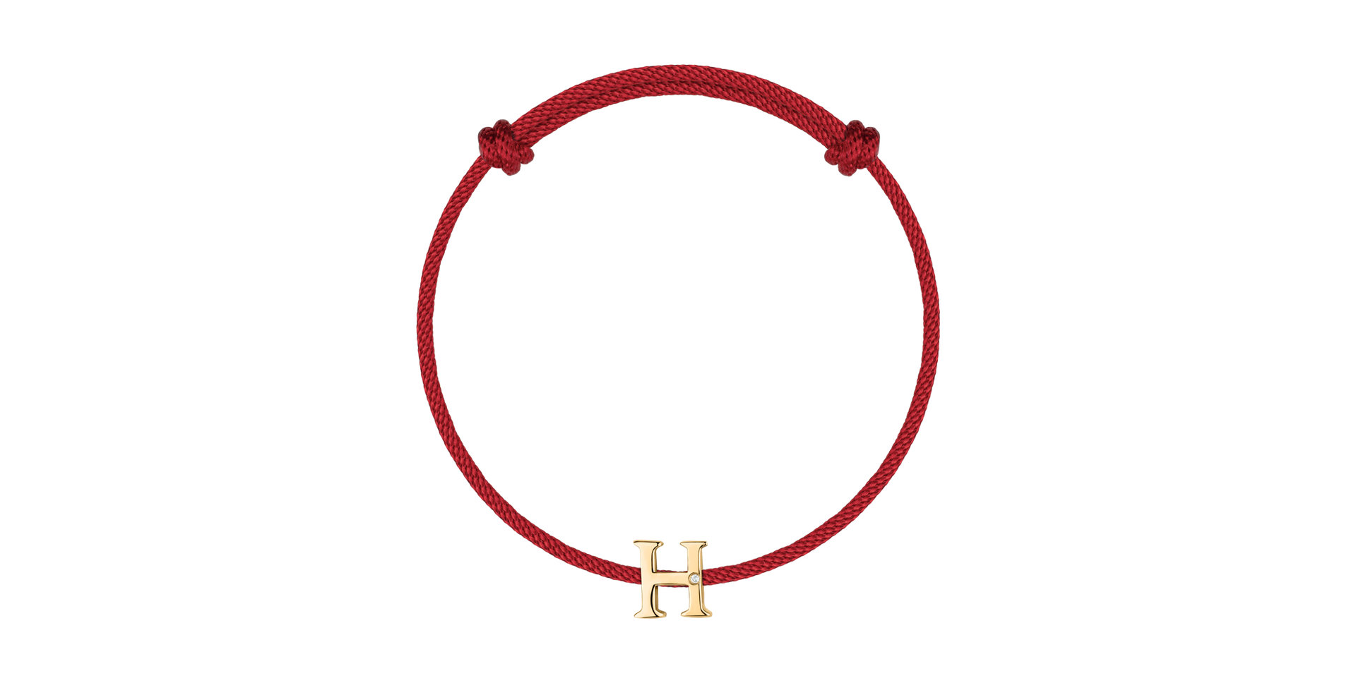 Diamantový náramok so šnúrkou Flat Line H