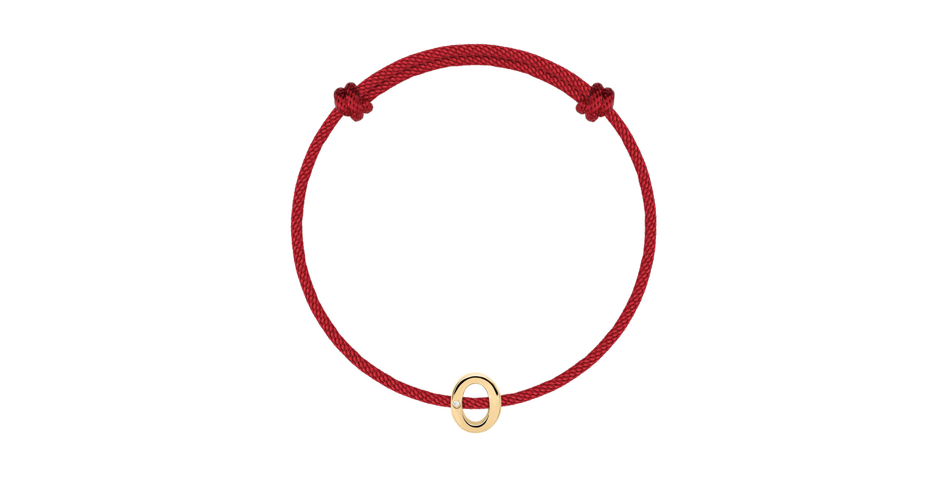 Diamantový náramok so šnúrkou Flat Line O