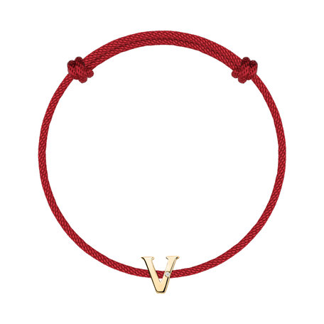 Diamantový náramok so šnúrkou Flat Line V