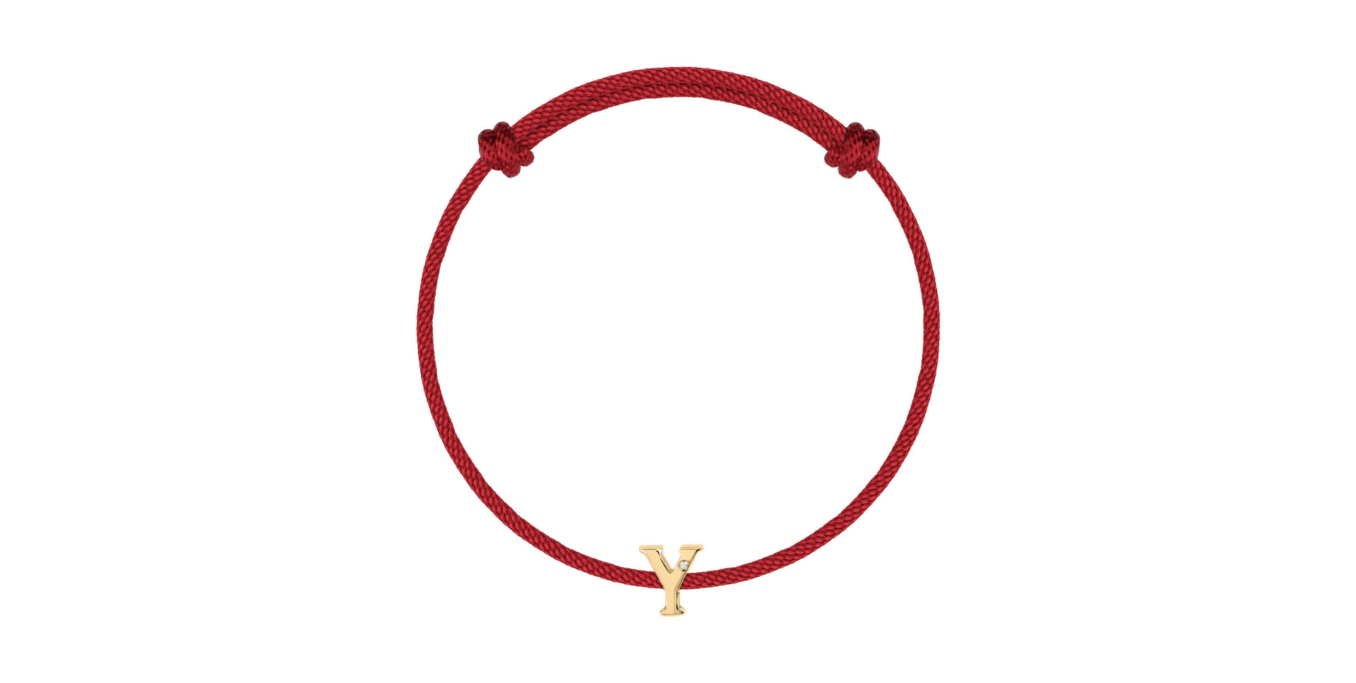 Diamantový náramok so šnúrkou Flat Line Y