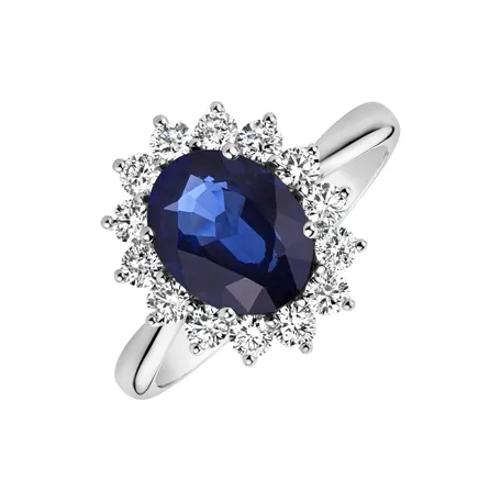 Prsteň so zafírom a diamantmi Princess Sparkle