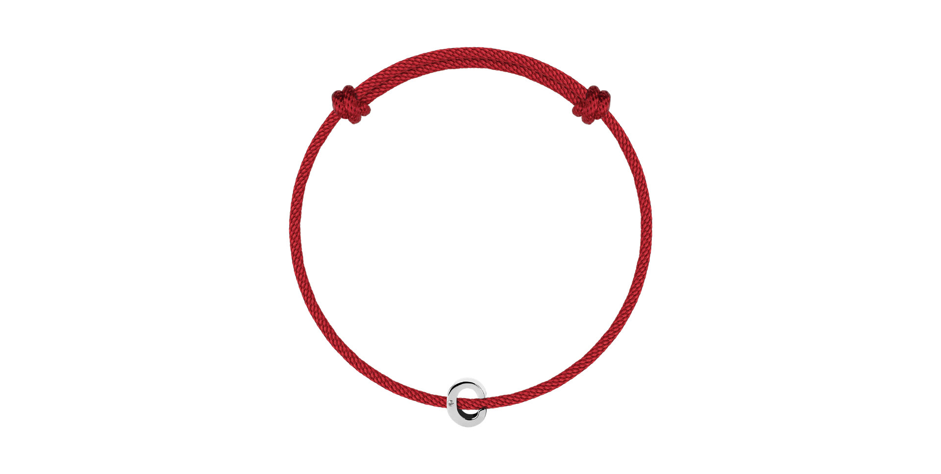 Diamantový náramok so šnúrkou Flat Line C