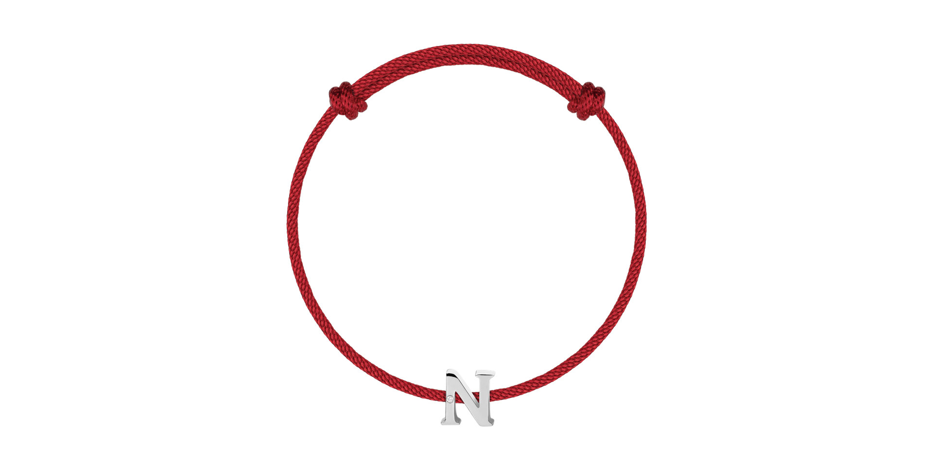 Diamantový náramok so šnúrkou Flat Line N