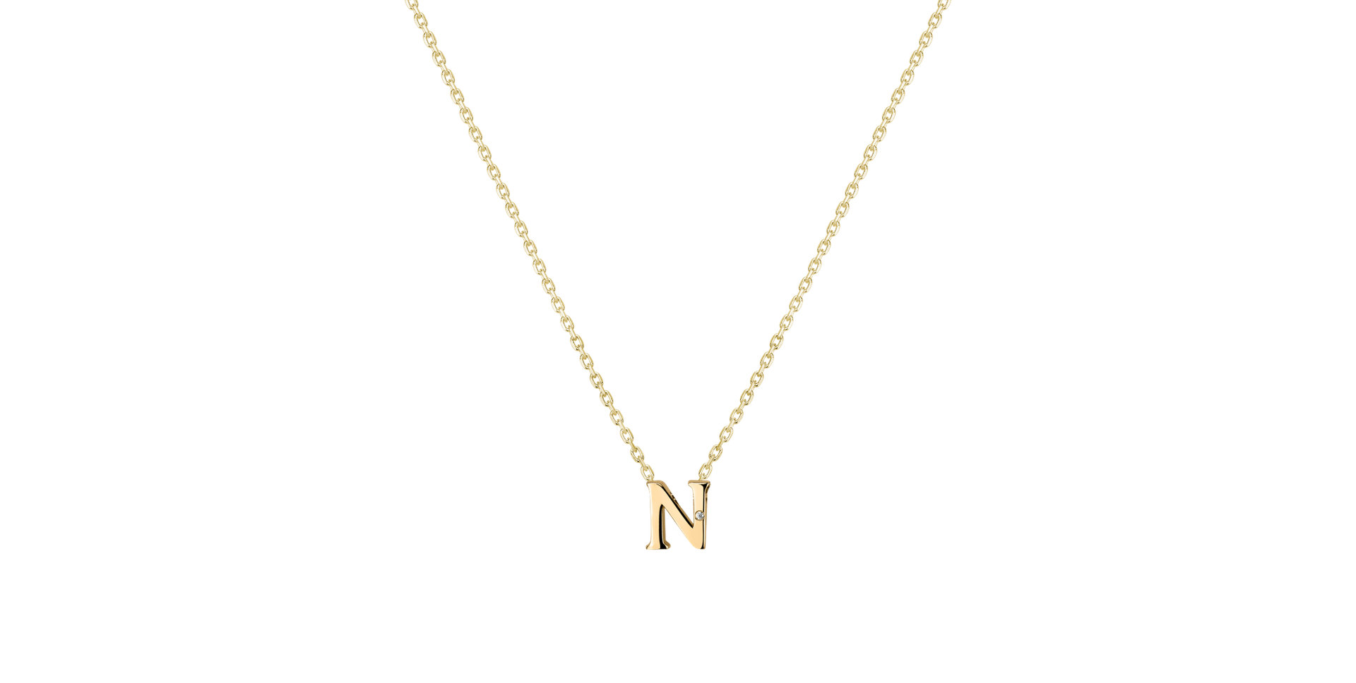 Náhrdelník s diamantom Flat Line N