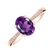 Prsteň s diamantmi a ametystom brazil Bonbon6