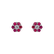 Náušnice s diamantom a rubínmi Shiny Flower5