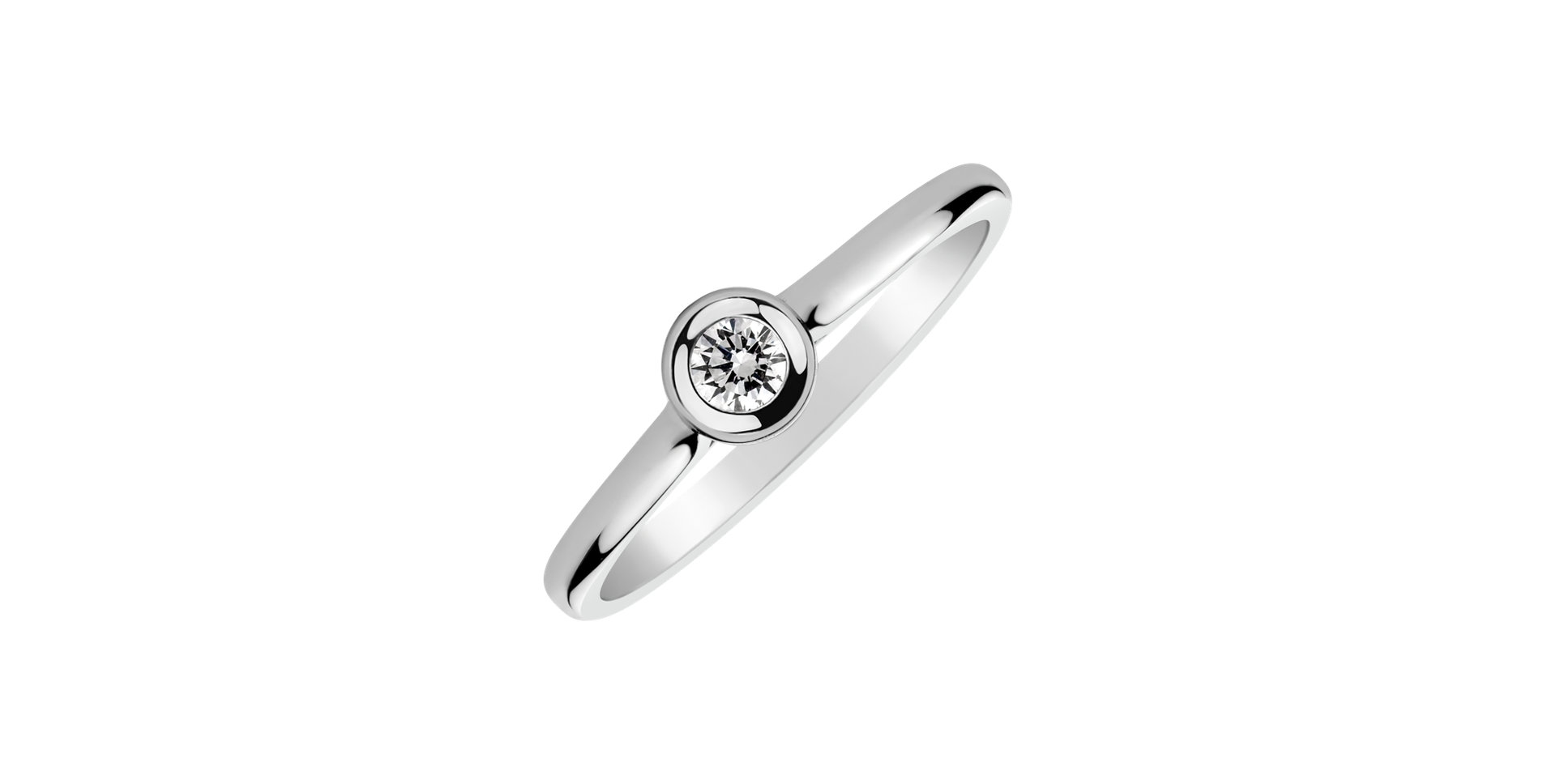 Prsteň s diamantom Classy Dot