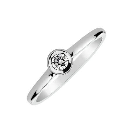 Prsteň s diamantom Classy Dot