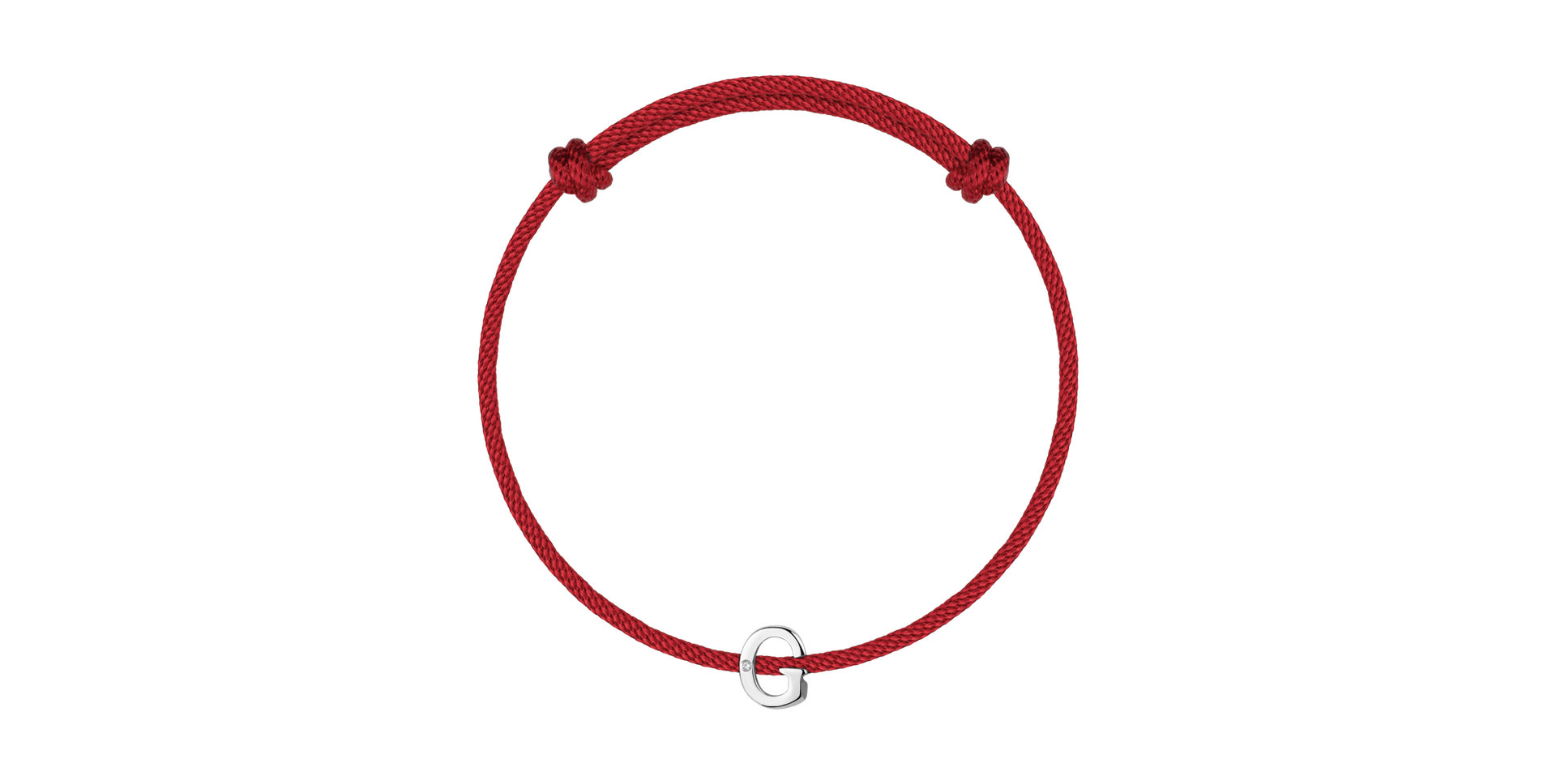 Diamantový náramok so šnúrkou Flat Line G