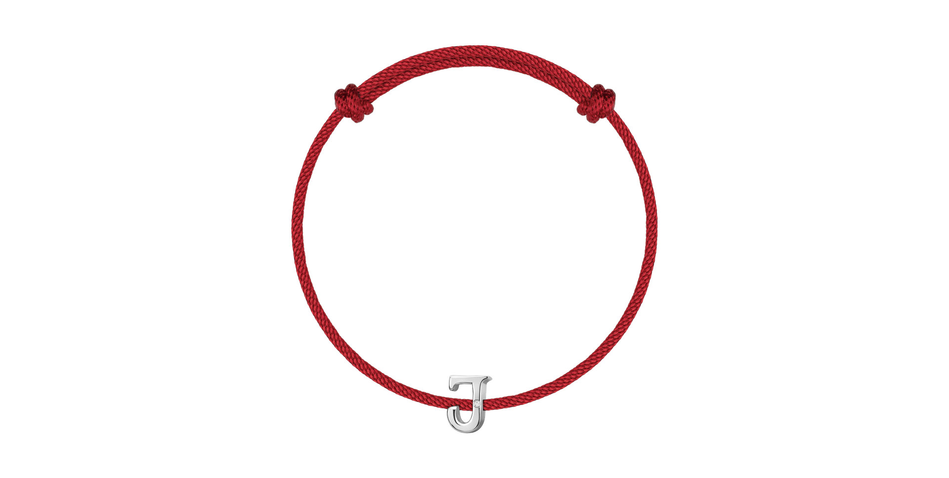 Diamantový náramok so šnúrkou Flat Line J