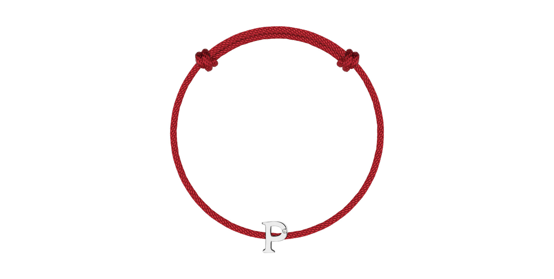 Diamantový náramok so šnúrkou Flat Line P