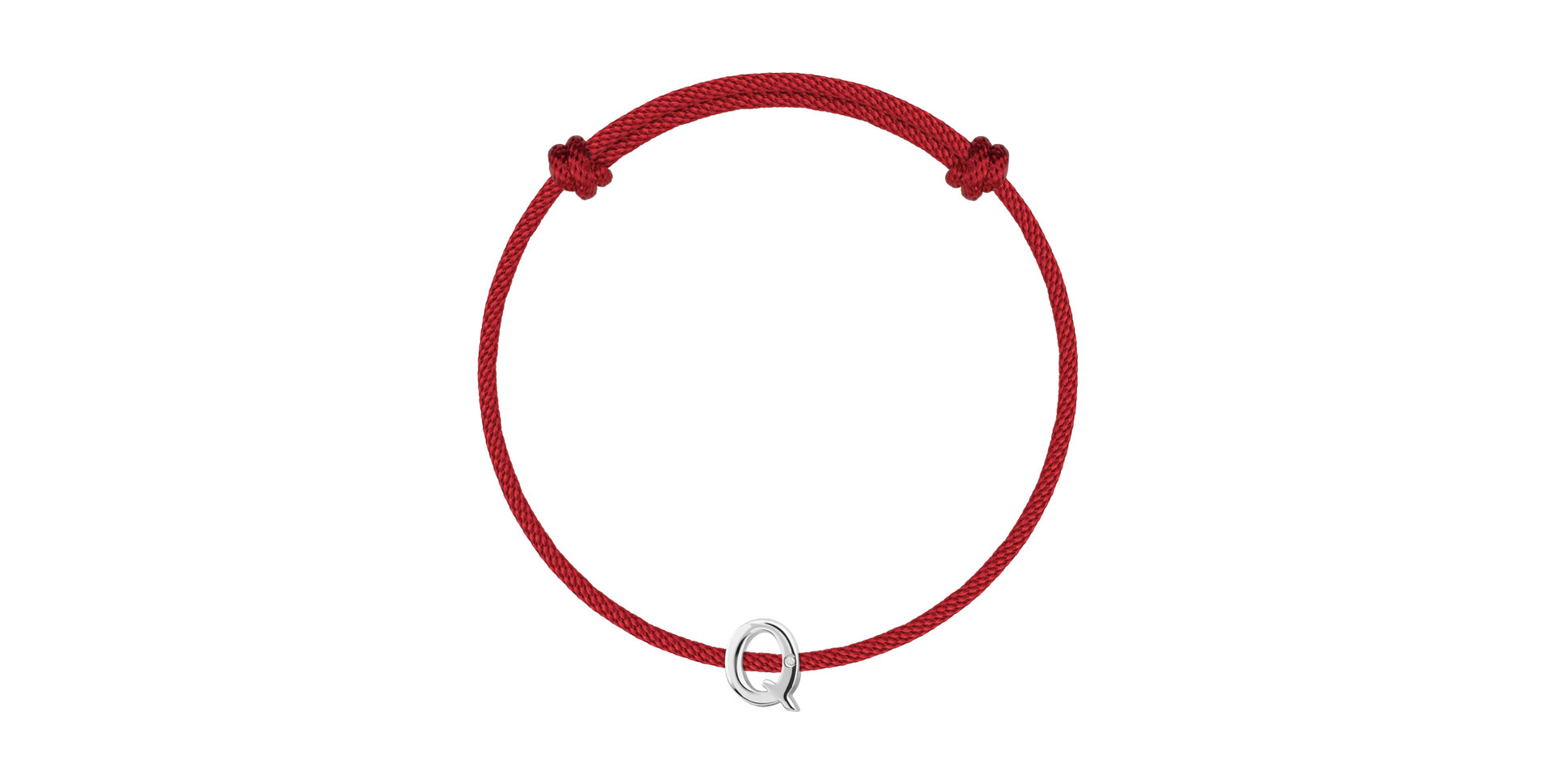 Diamantový náramok so šnúrkou Flat Line Q