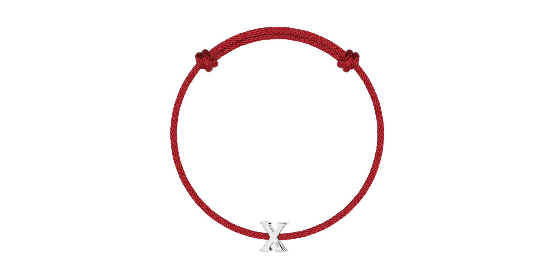 Diamantový náramok so šnúrkou Flat Line X