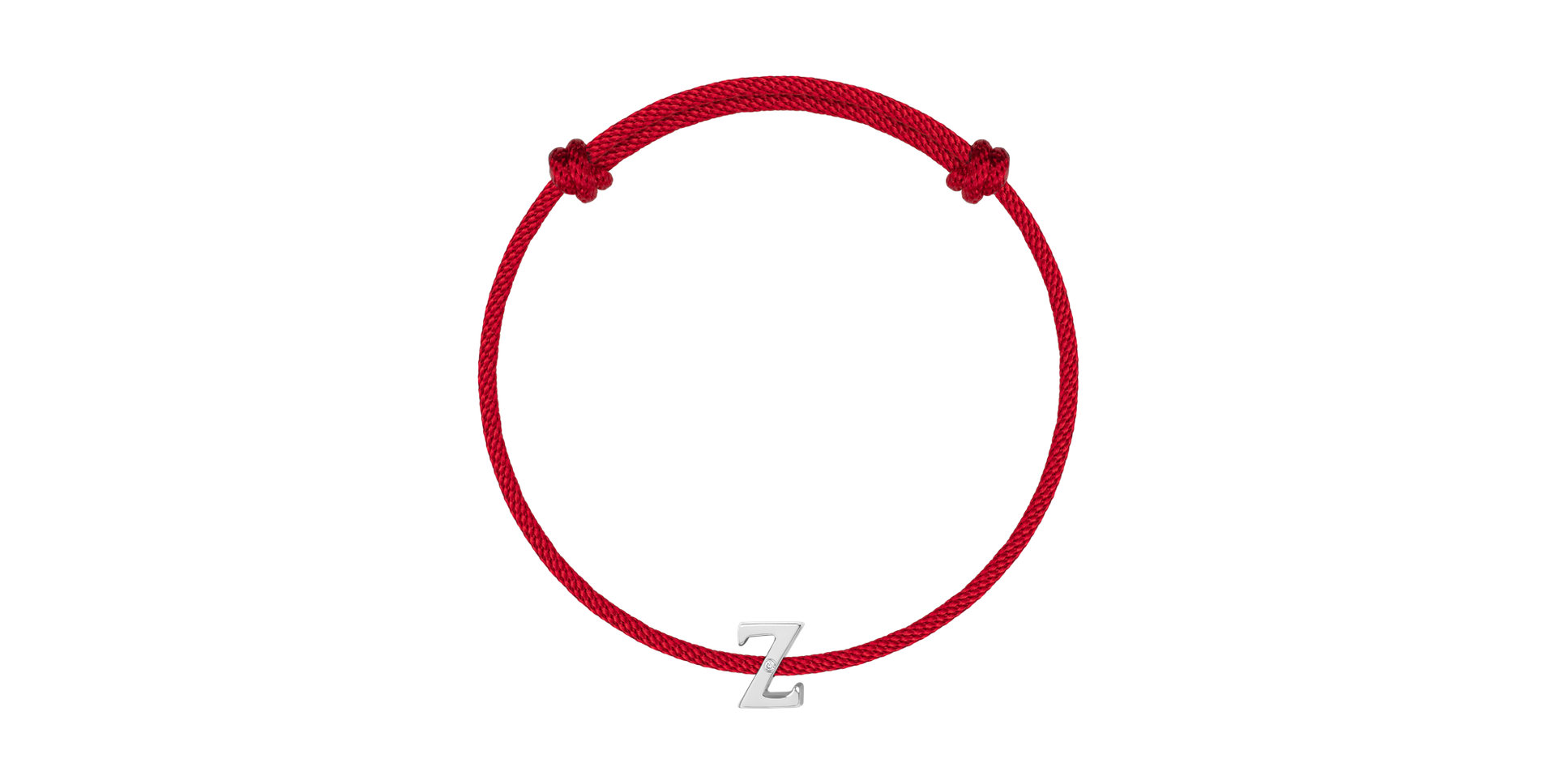 Diamantový náramok so šnúrkou Flat Line Z