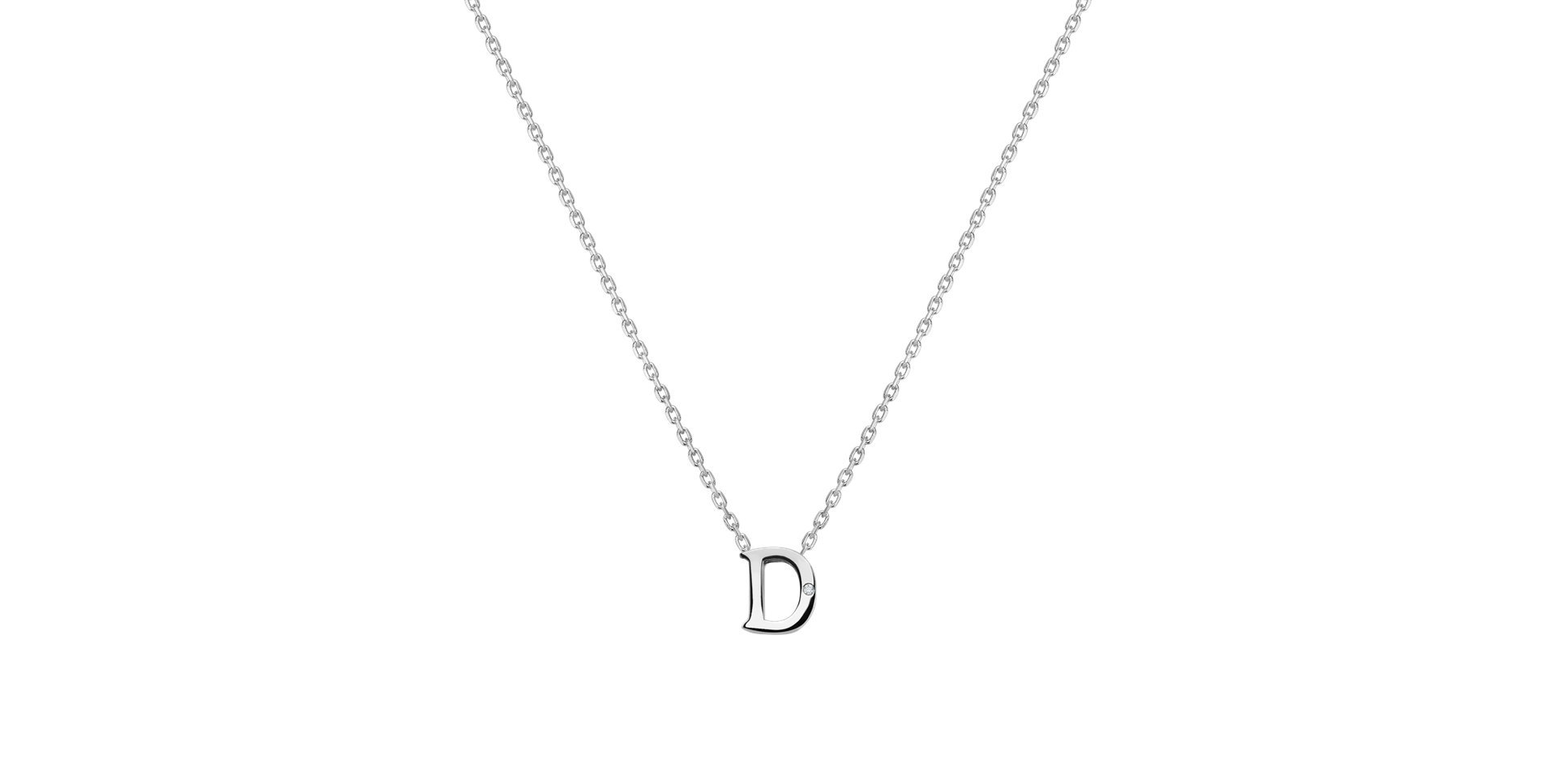 Náhrdelník s diamantom Flat Line D
