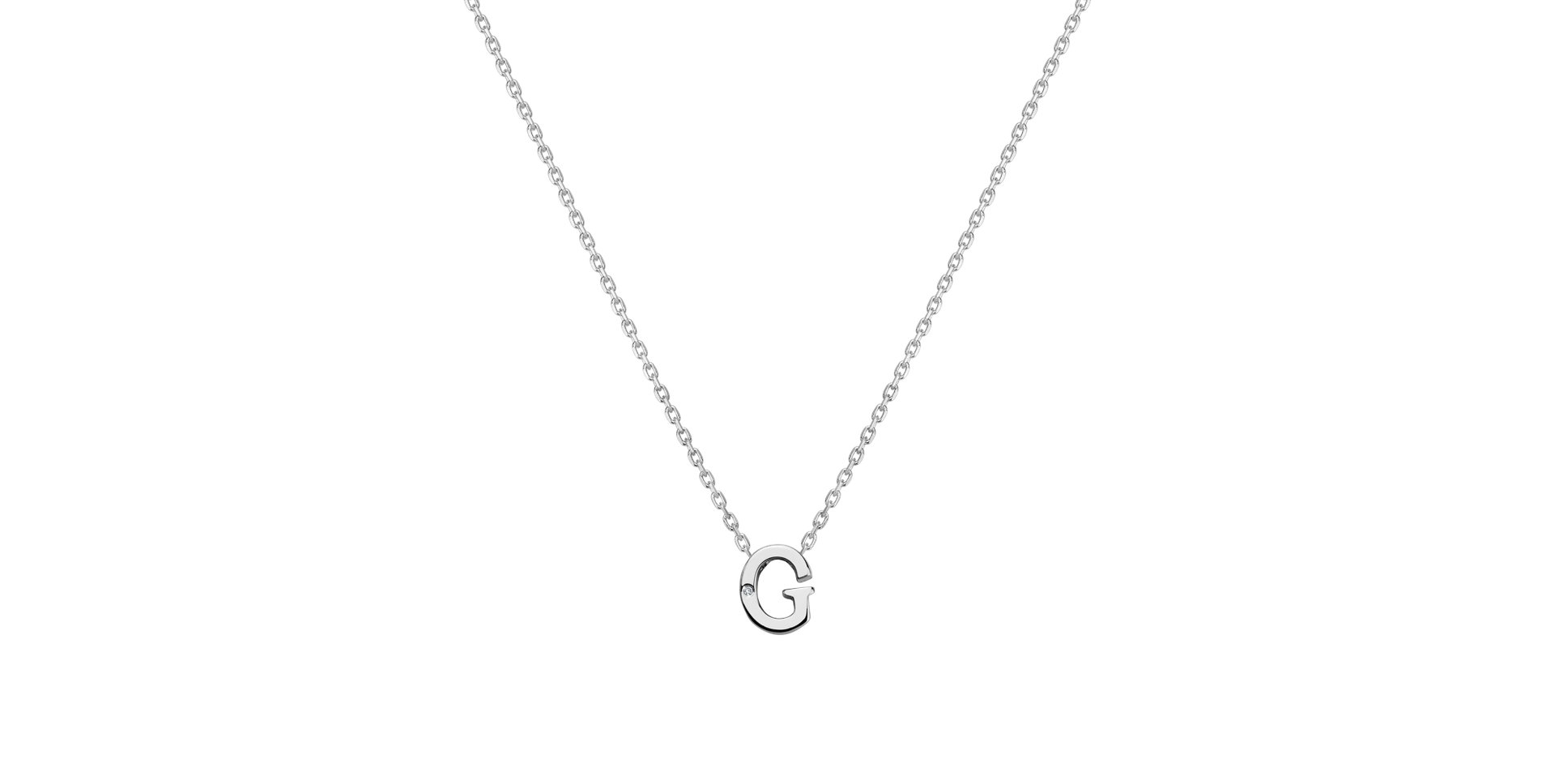 Náhrdelník s diamantom Flat Line G