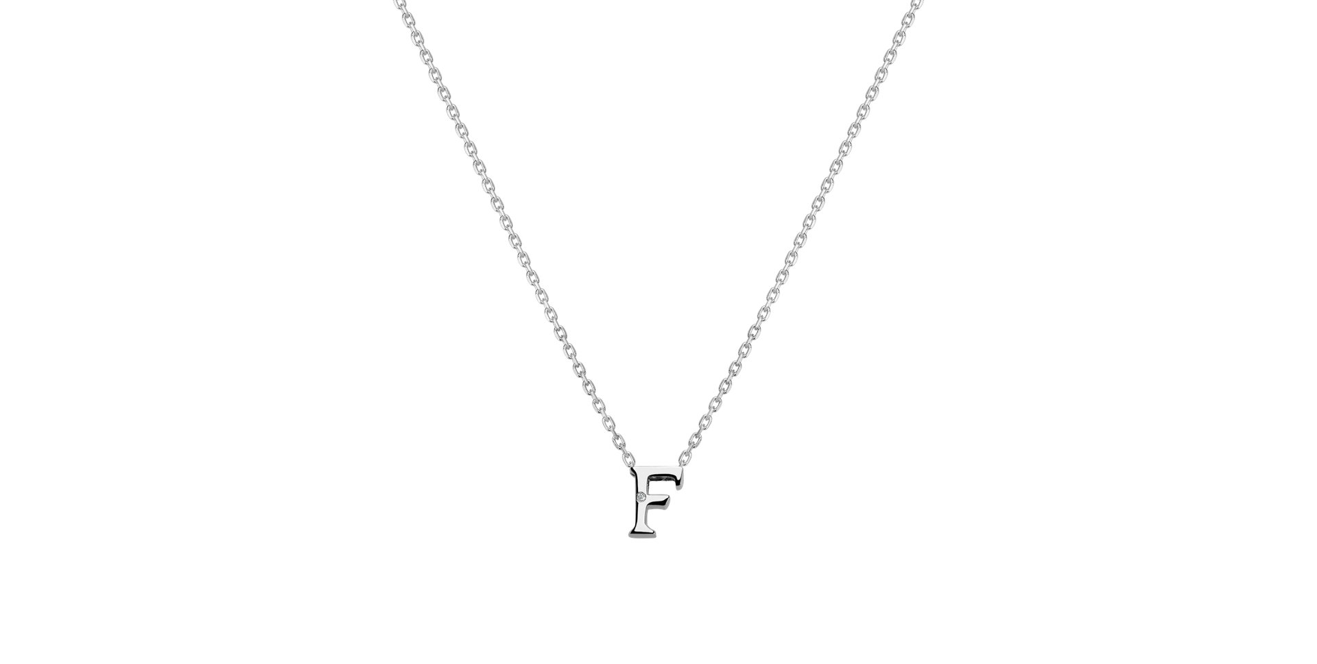 Náhrdelník s diamantom Flat Line F