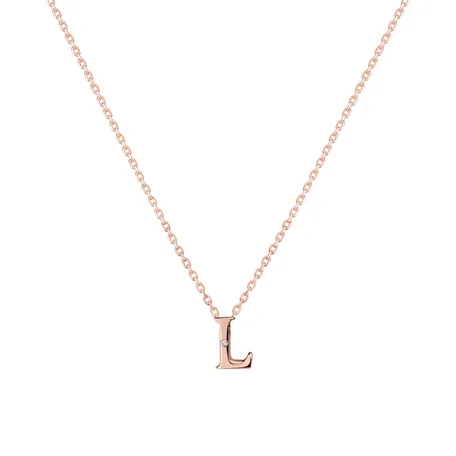 Náhrdelník s diamantom Flat Line L