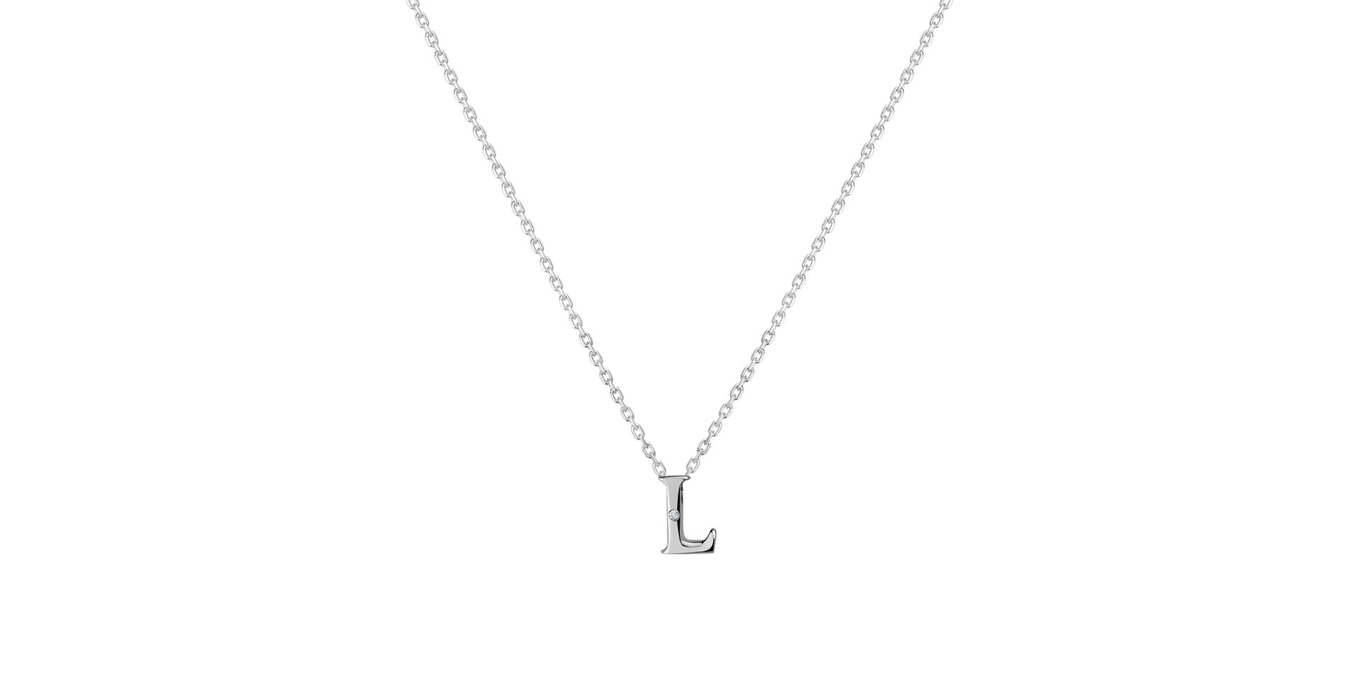 Náhrdelník s diamantom Flat Line L