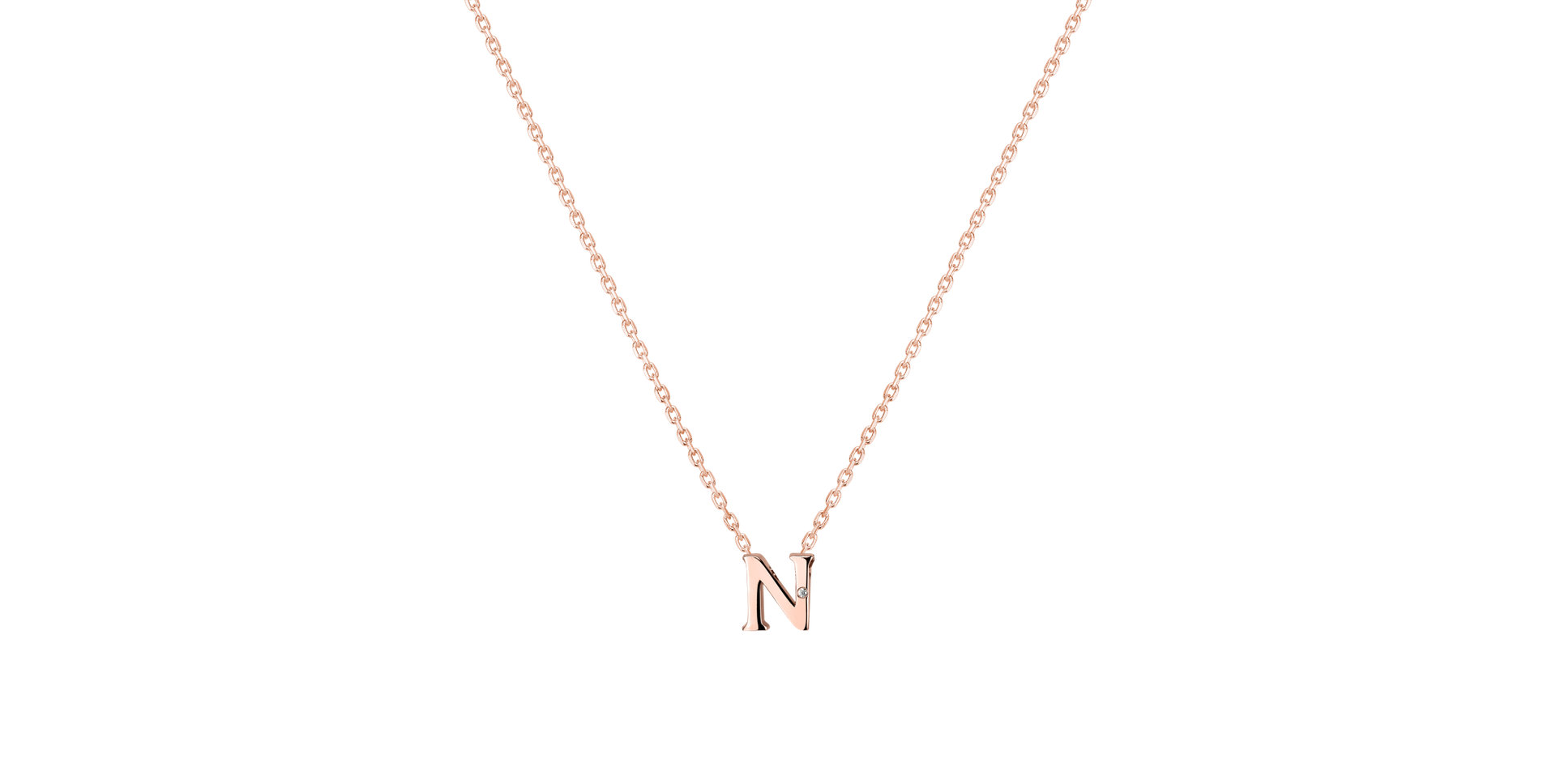 Náhrdelník s diamantom Flat Line N