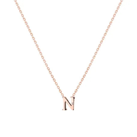 Náhrdelník s diamantom Flat Line N