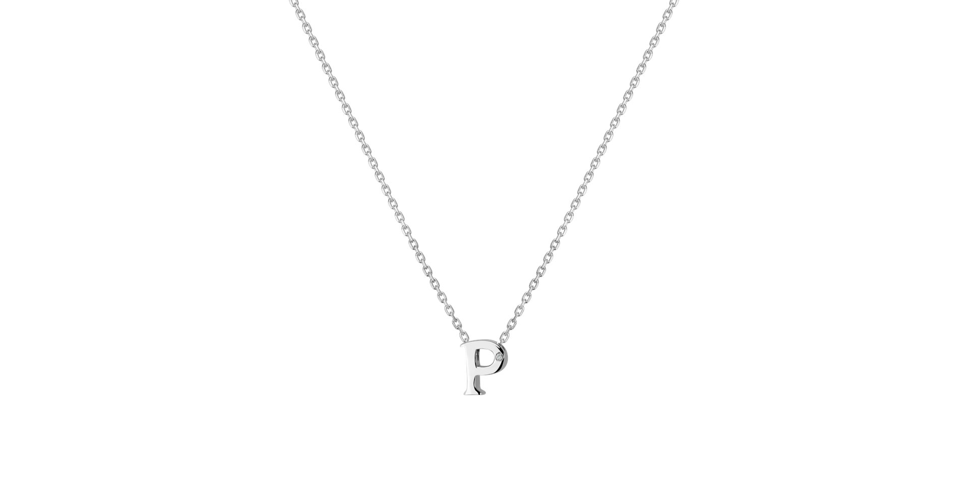 Náhrdelník s diamantom Flat Line P