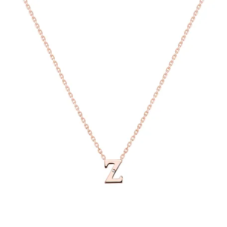 Náhrdelník s diamantom Flat Line Z