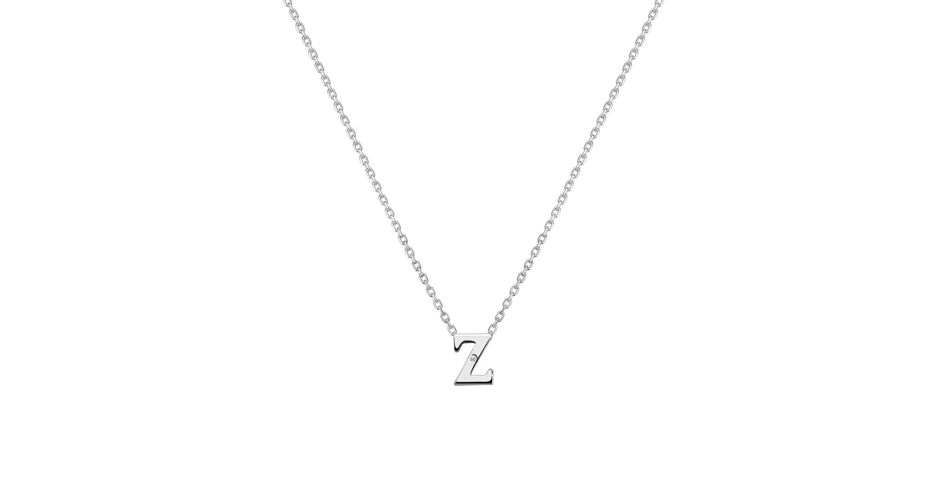 Náhrdelník s diamantom Flat Line Z