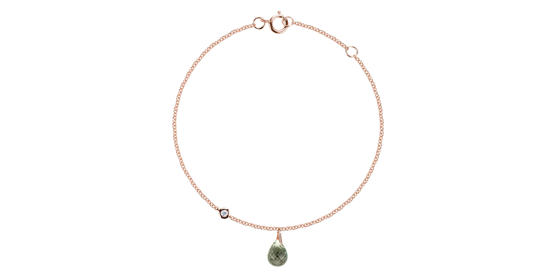 Náramok s diamantom a ametystom Virginie