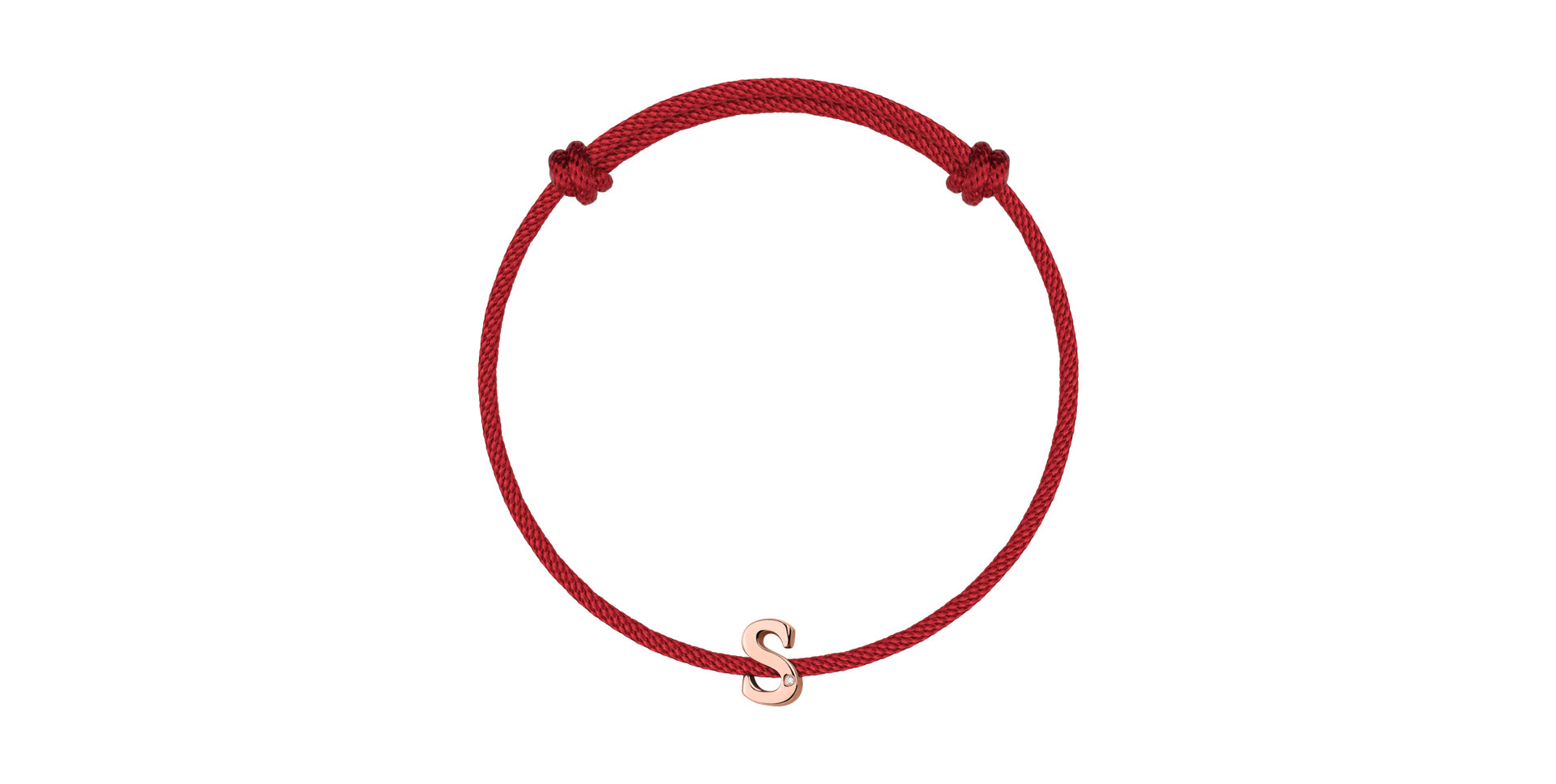 Diamantový náramok so šnúrkou Flat Line S