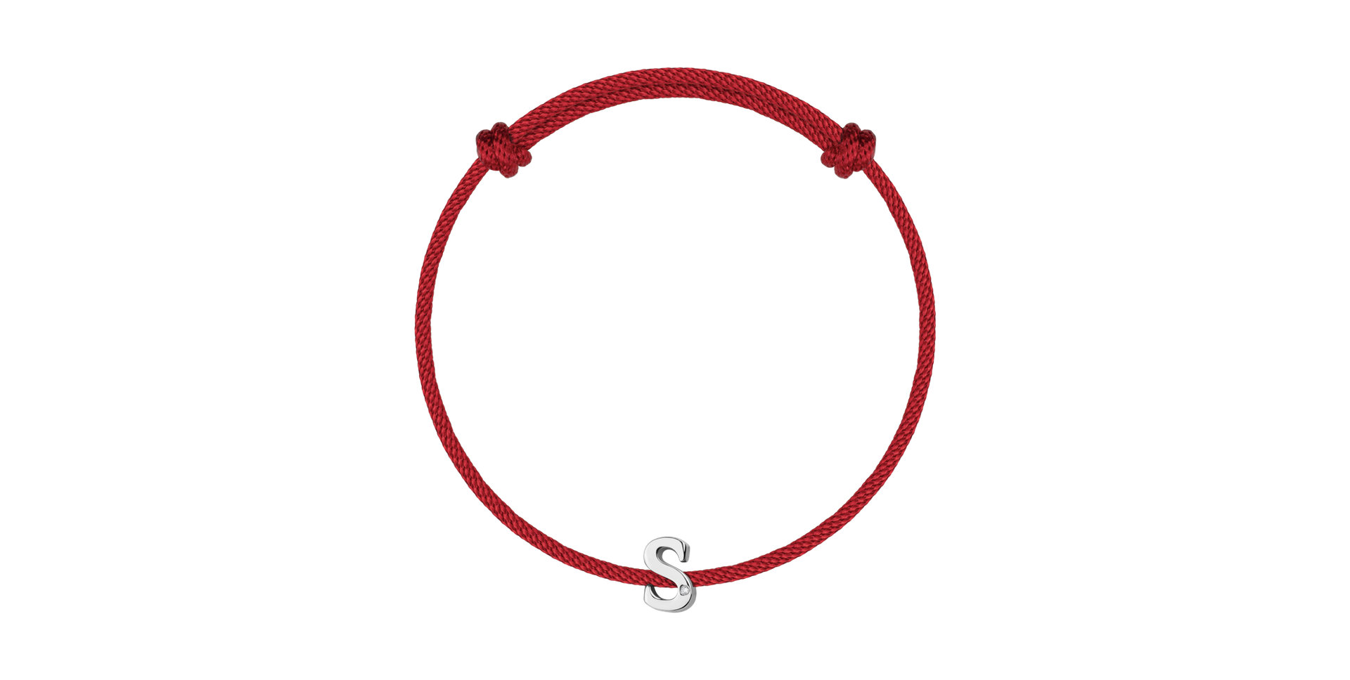 Diamantový náramok so šnúrkou Flat Line S