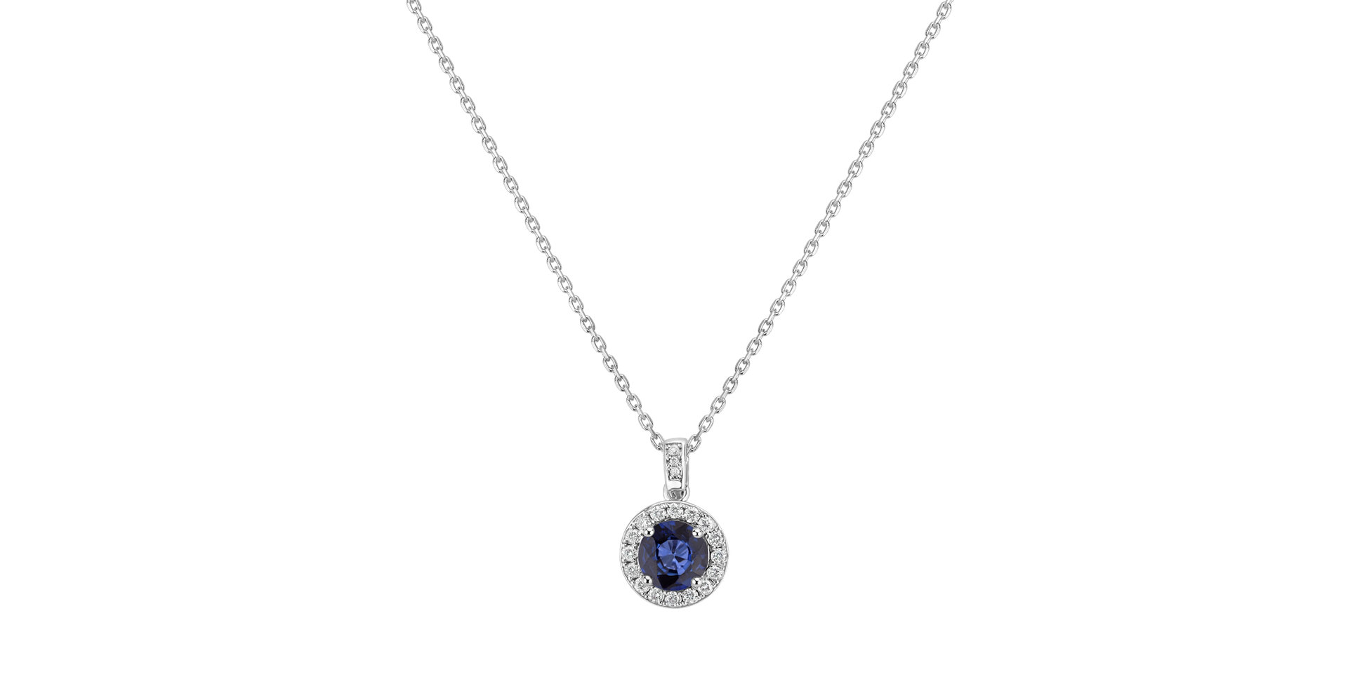 Přívěsok so zafírom a diamantmi Luxy Delight