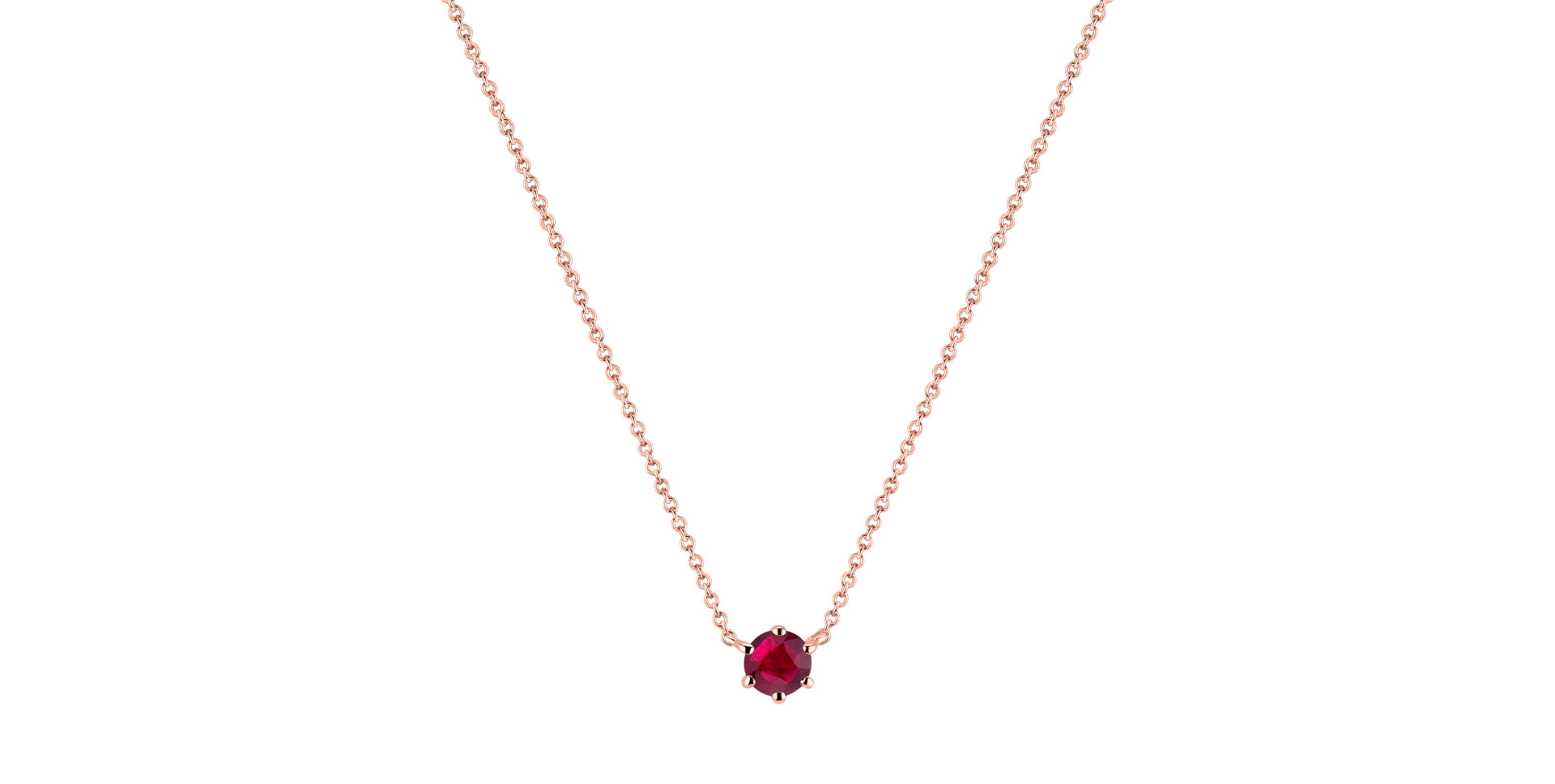 Náhrdelník s rubínom Essential Drop