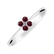 Prsteň s diamantom a rhodolitmi Divine Bloom5